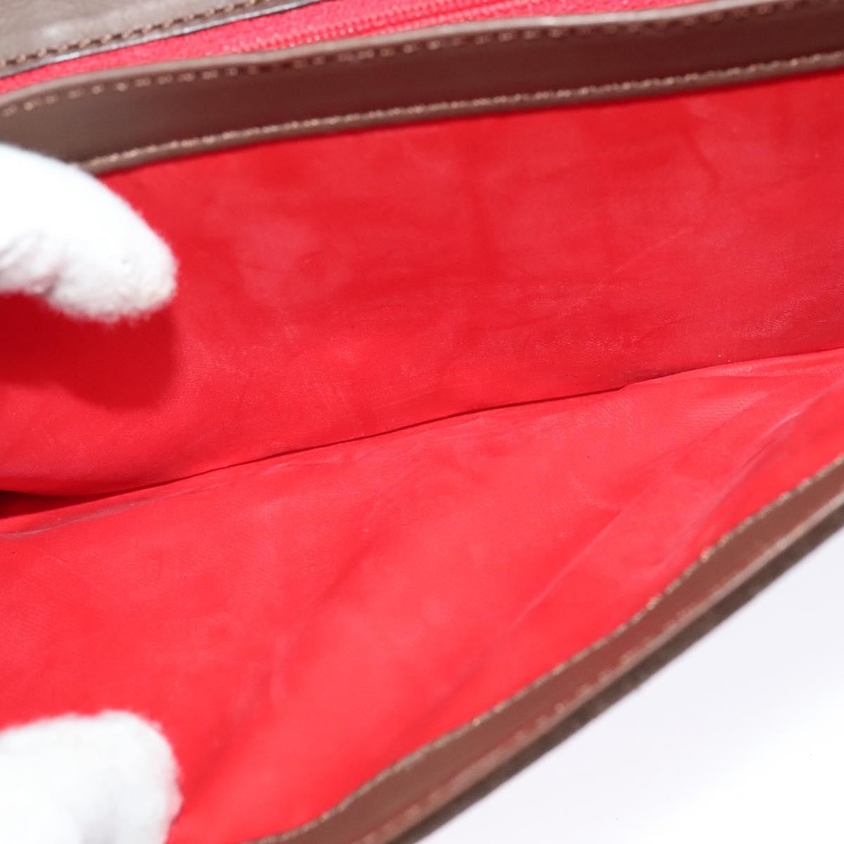 Celine Circle logo Suede and Leather, BROWN, SUEDE, Shoulder bag