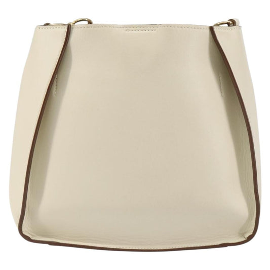 Stella McCartney Logo Crossbody Bag Perforated Faux Leather, BEIGE, LEATHER, Shoulder bag