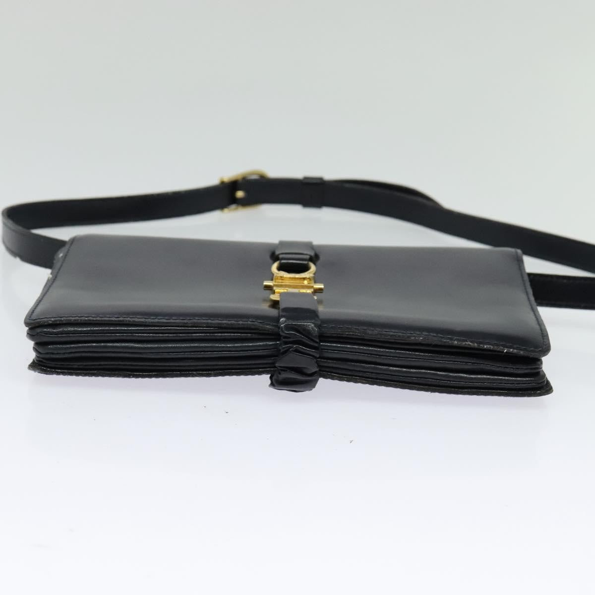 Celine Shoulder Bag Leather, NAVY, LEATHER, Shoulder bag