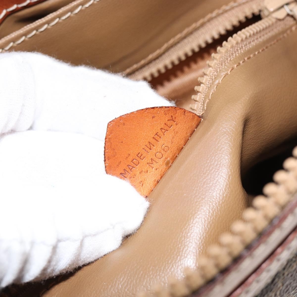 Celine Macadam Shoulder Bag PVC Leather, BROWN, CANVAS, Shoulder bag