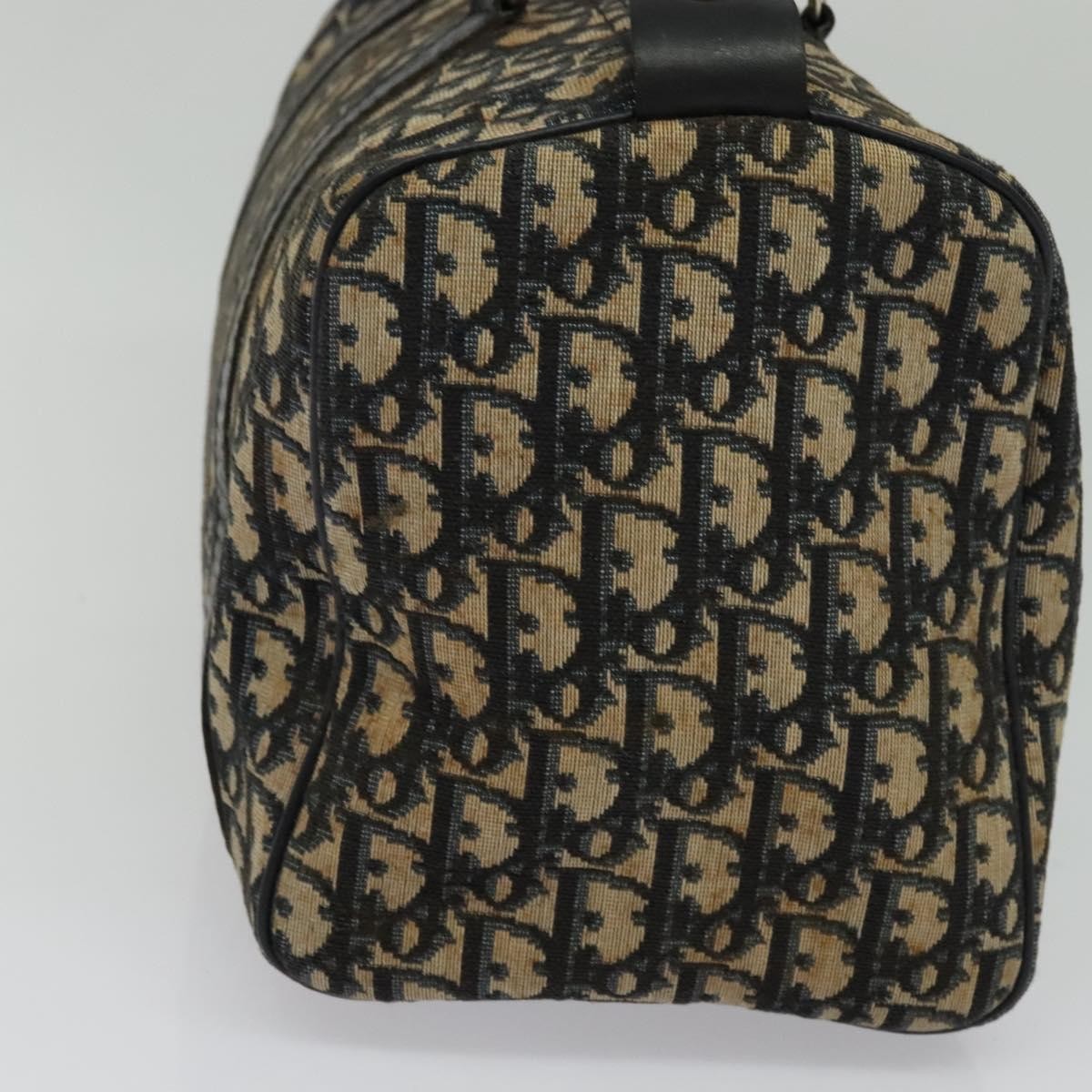 Christian Dior Vintage Trotter Boston Bag Diorissimo Canvas, NAVY, CANVAS, Handbag