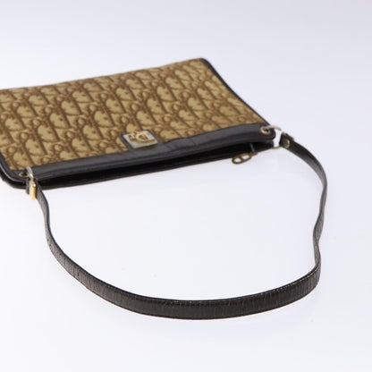 Christian Dior Vintage Trotter Shoulder Bag Canvas, BROWN, CANVAS, Shoulder bag