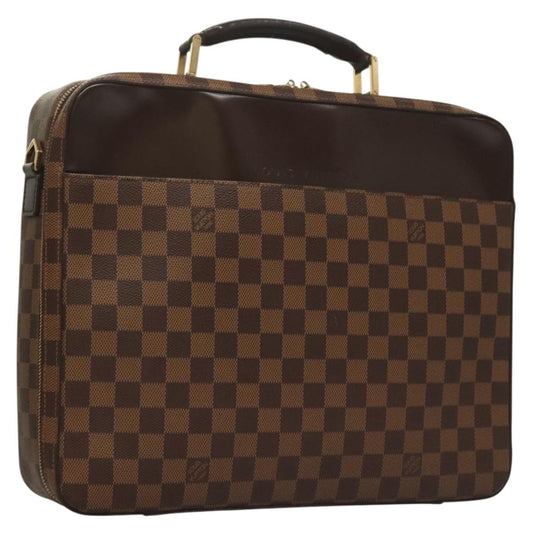 Louis Vuitton Sabana Laptop Briefcase Damier, BROWN, CANVAS, Briefcase