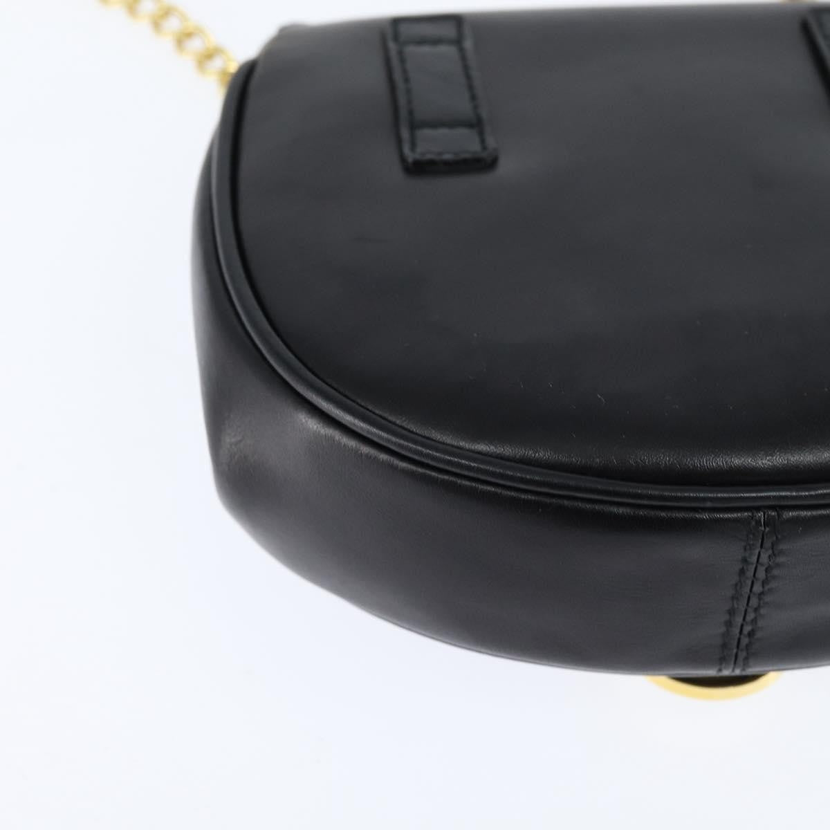 Salvatore Ferragamo Gancini Chain Shoulder bag Leather, BLACK, LEATHER, Shoulder bag