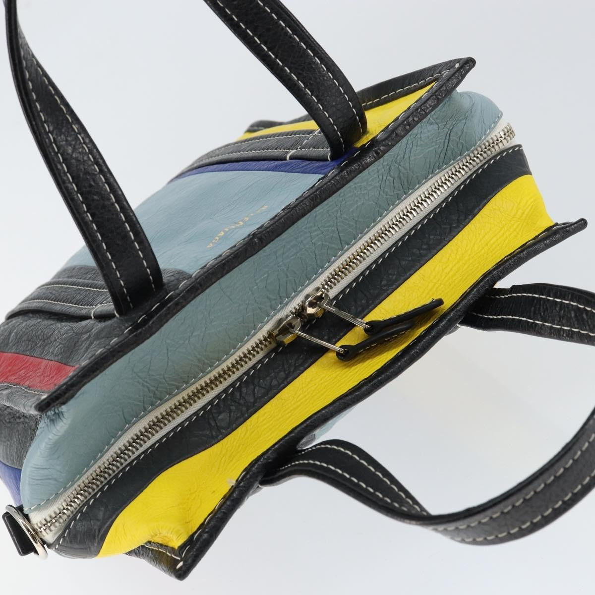 Balenciaga Bazar Convertible Tote Striped Leather, MULTICOLOUR, LEATHER, Tote bag