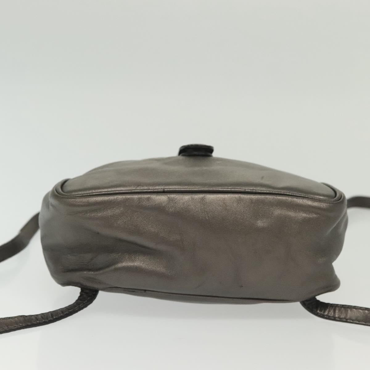 Bottega Veneta Intrecciato Backpack Patent Leather, METALLIC, LEATHER, Backpack