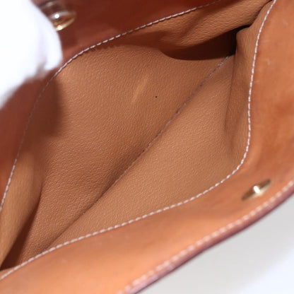 Celine Vintage Macadam Shoulder Bag Canvas and Leather, BROWN, CANVAS, Shoulder bag