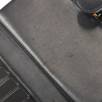 Chanel Timeless CC French Wallet Caviar, BLACK, LEATHER, Wallets