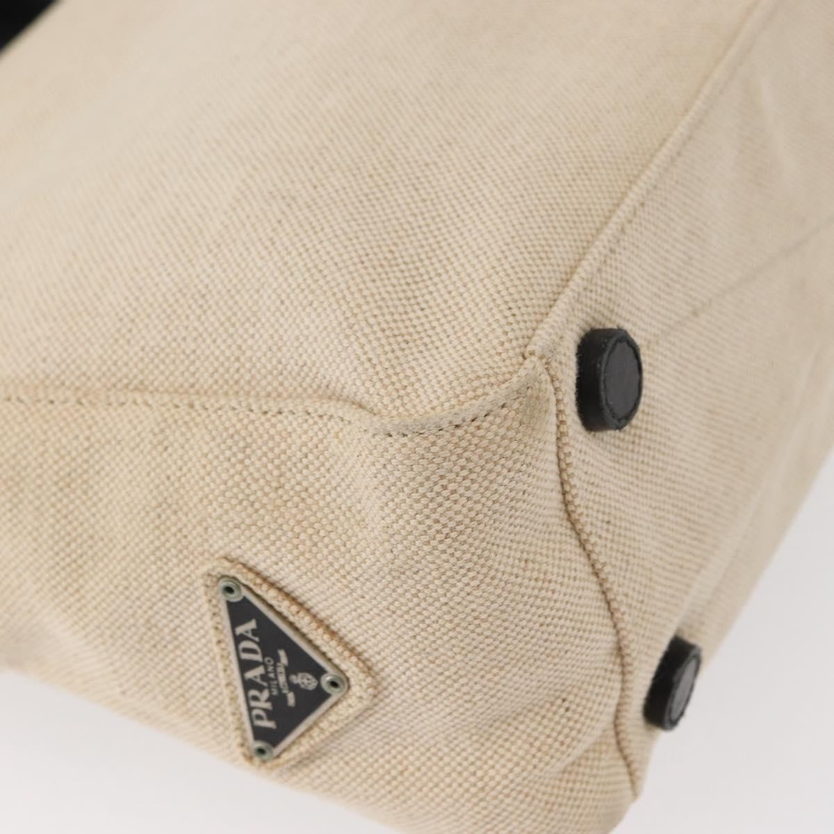 Prada Vintage Handbag Canvas, BEIGE, CANVAS, Handbag