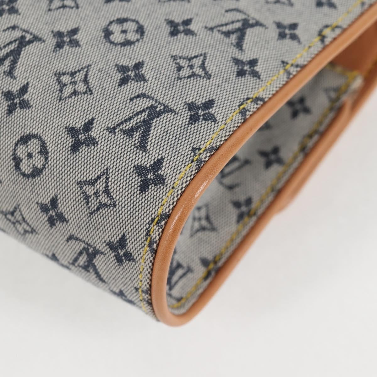 Louis Vuitton Camille Handbag Mini Lin, BLUE, CANVAS, Handbag