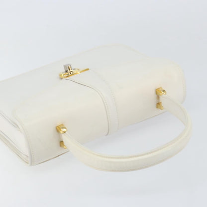 Gucci Vintage Handbag Leather, WHITE, LEATHER, Handbag