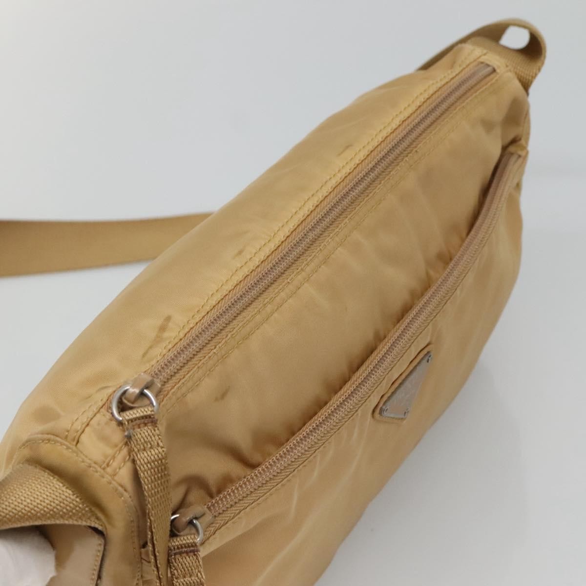 Prada Vintage Shoulder Bag Tessuto, BEIGE, NYLON, Shoulder bag