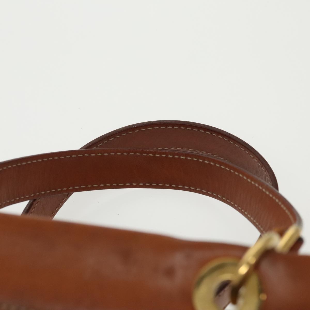 Celine Macadam Handbag Macadam with leather, BROWN, CANVAS, Handbag