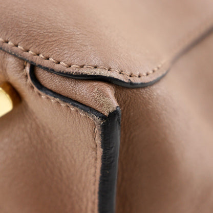 Loewe Goya Weekender Bag Leather, BROWN, LEATHER, Travel bag