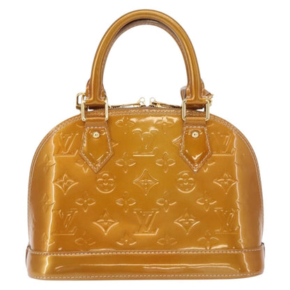 Louis Vuitton Alma Handbag Monogram Vernis, GOLD, PATENT_LEATHER, Handbag