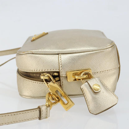 Prada Camera Shoulder Bag Saffiano Leather, GOLD, LEATHER, Shoulder bag