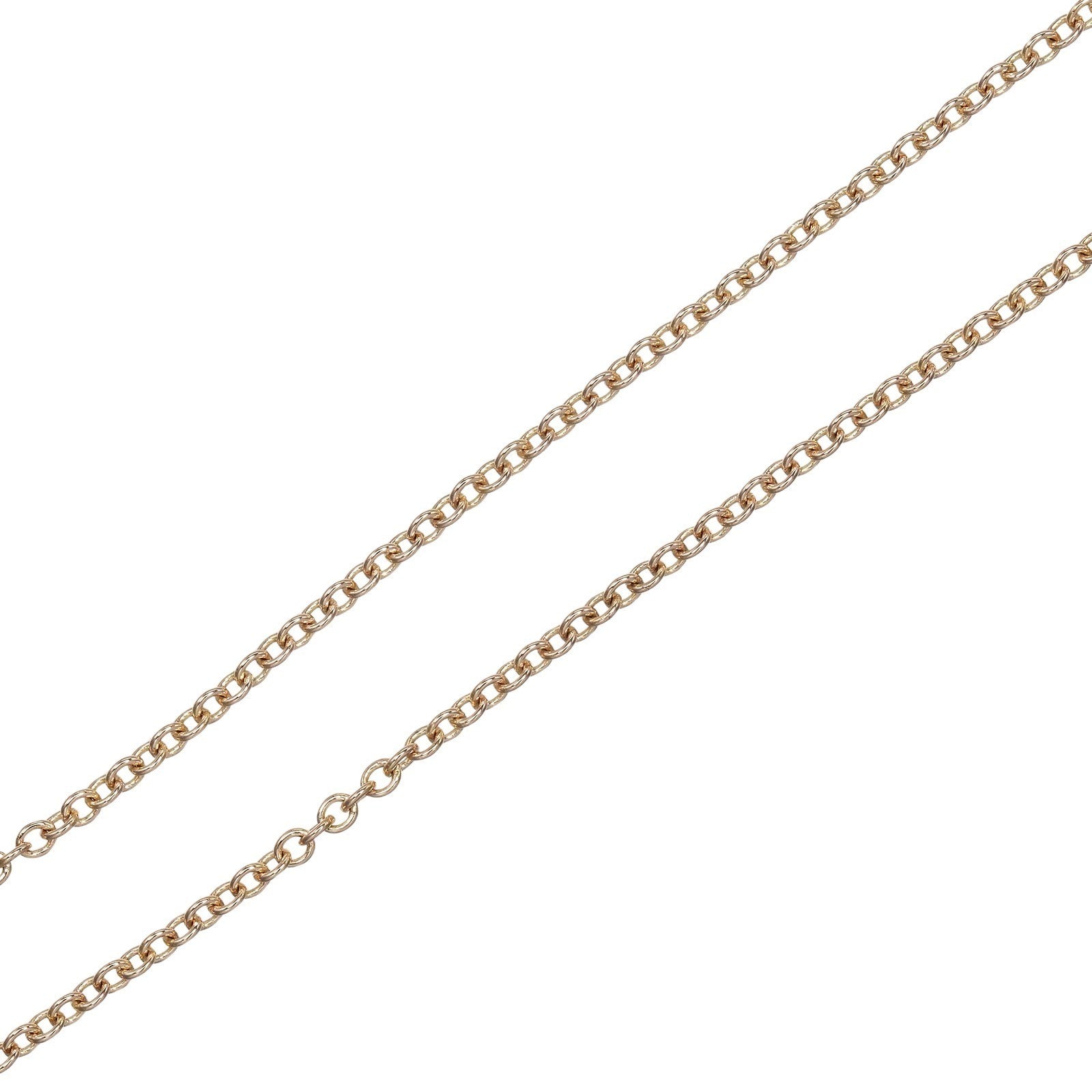 Tiffany & Co. By the yard pair shape necklace 18K Pink Gold with Diamond, GOLD, PINK_GOLD, Necklace