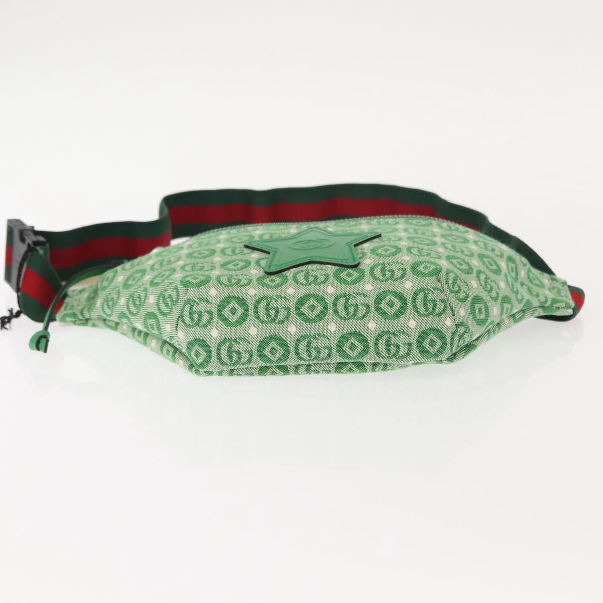 Gucci Waist Pouch Belt Bag GG Canvas, GREEN, CANVAS, Clutche & pouche