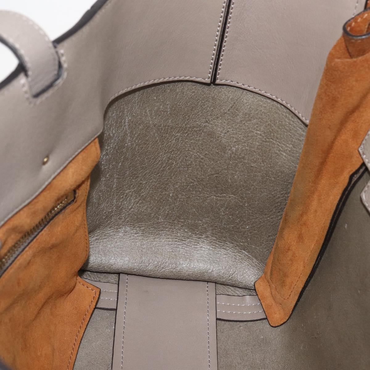 Chloe Milo Shopping Tote Leather, BEIGE, LEATHER, Tote bag