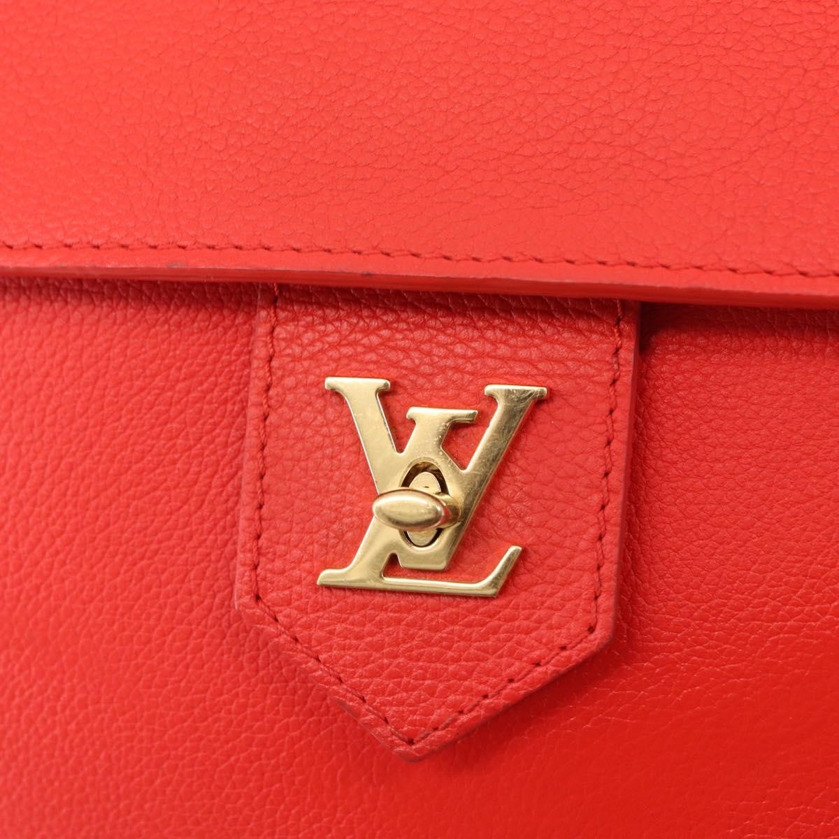 Louis Vuitton Lockme Handbag Leather, RED, LEATHER, Handbag