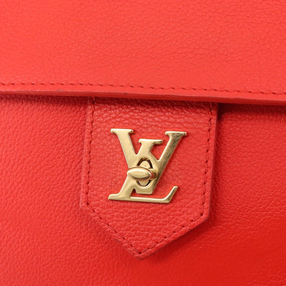 Louis Vuitton Lockme Handbag Leather, RED, LEATHER, Handbag