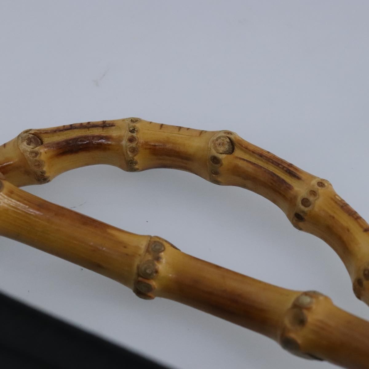 Gucci Bamboo Zip Pouch Nylon & Leather, BLACK, NYLON, Clutche & pouche