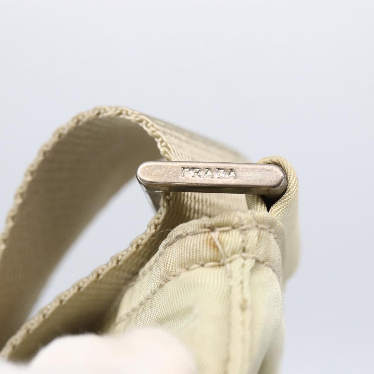 Prada Front Pocket Messenger Bag Tessuto, BEIGE, NYLON, Shoulder bag
