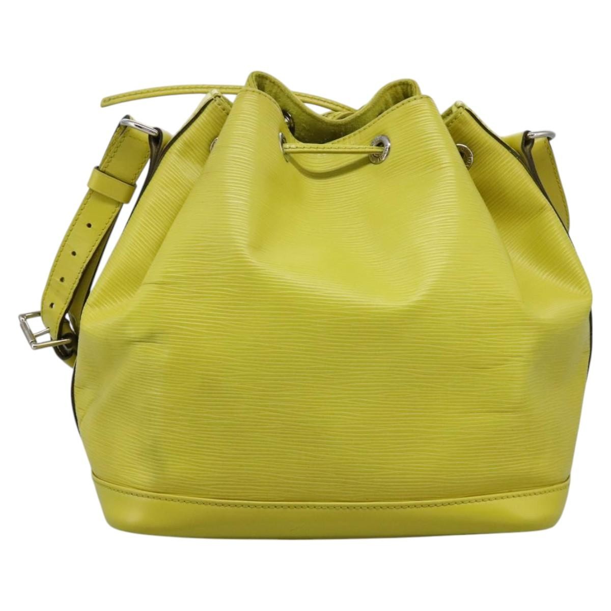 Louis Vuitton Petit Noe Handbag Epi Leather, GREEN, LEATHER, Shoulder bag