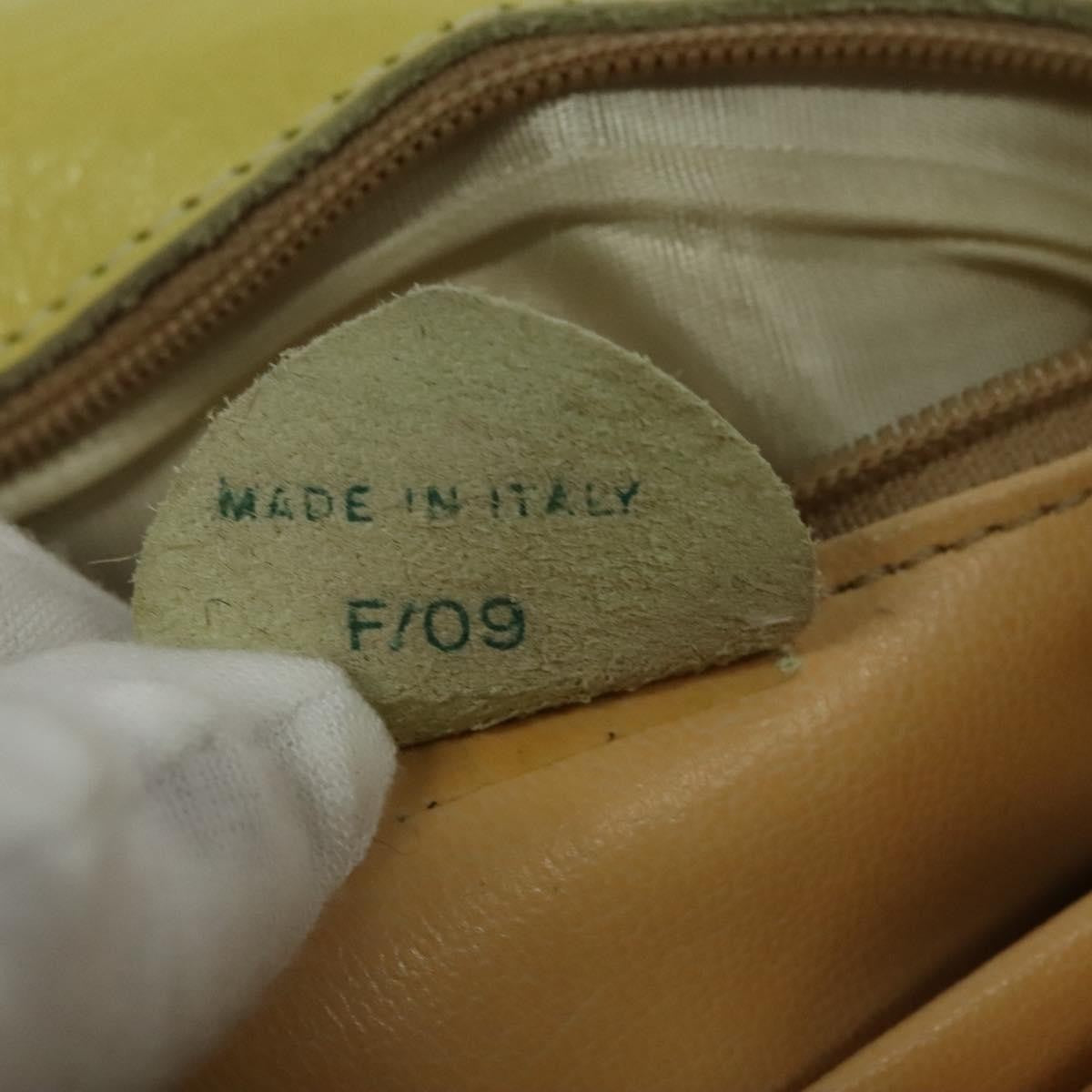 Celine Flap Shoulder Bag Leather, YELLOW, LEATHER, Shoulder bag