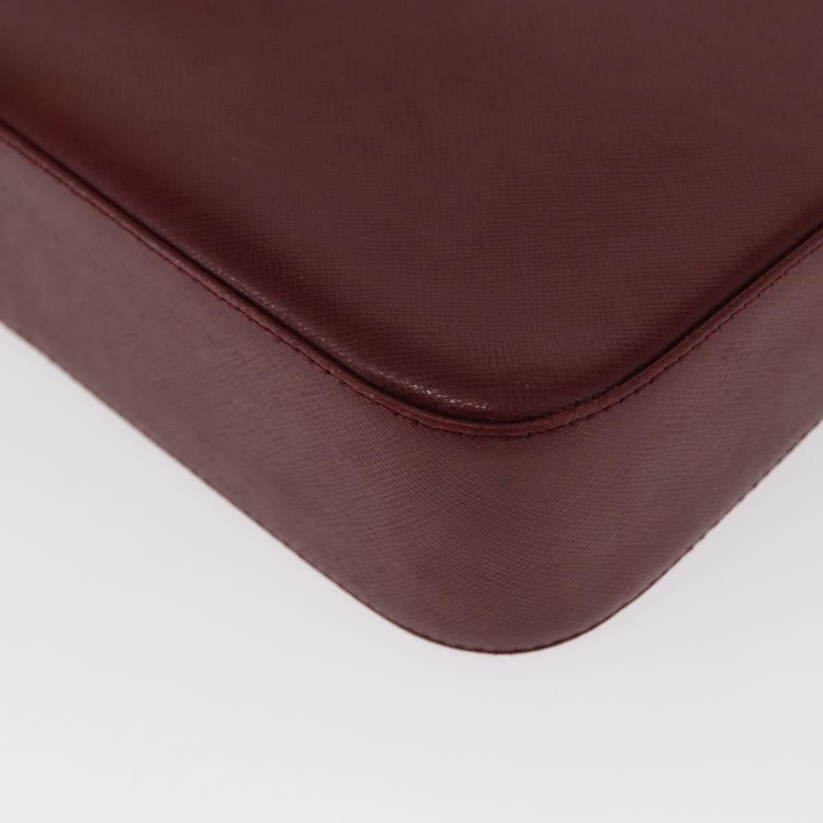 Burberry Vintage Shoulder Bag Leather, BURGUNDY, LEATHER, Shoulder bag