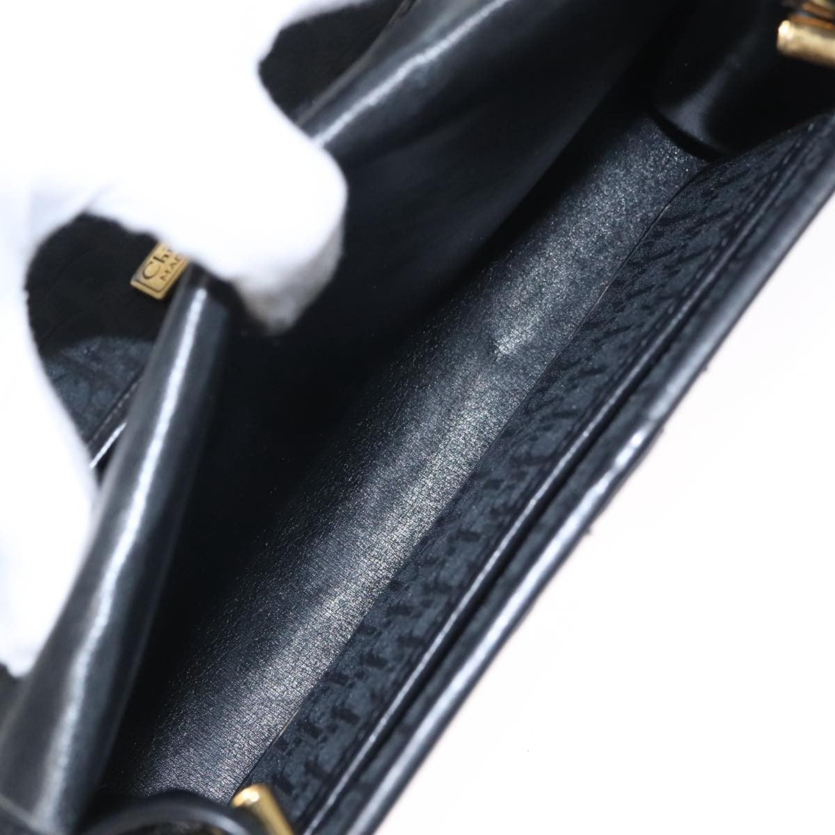 Christian Dior Vintage Trotter Crossbody Bag Diorissimo Coated Canvas, BLACK, CANVAS, Shoulder bag