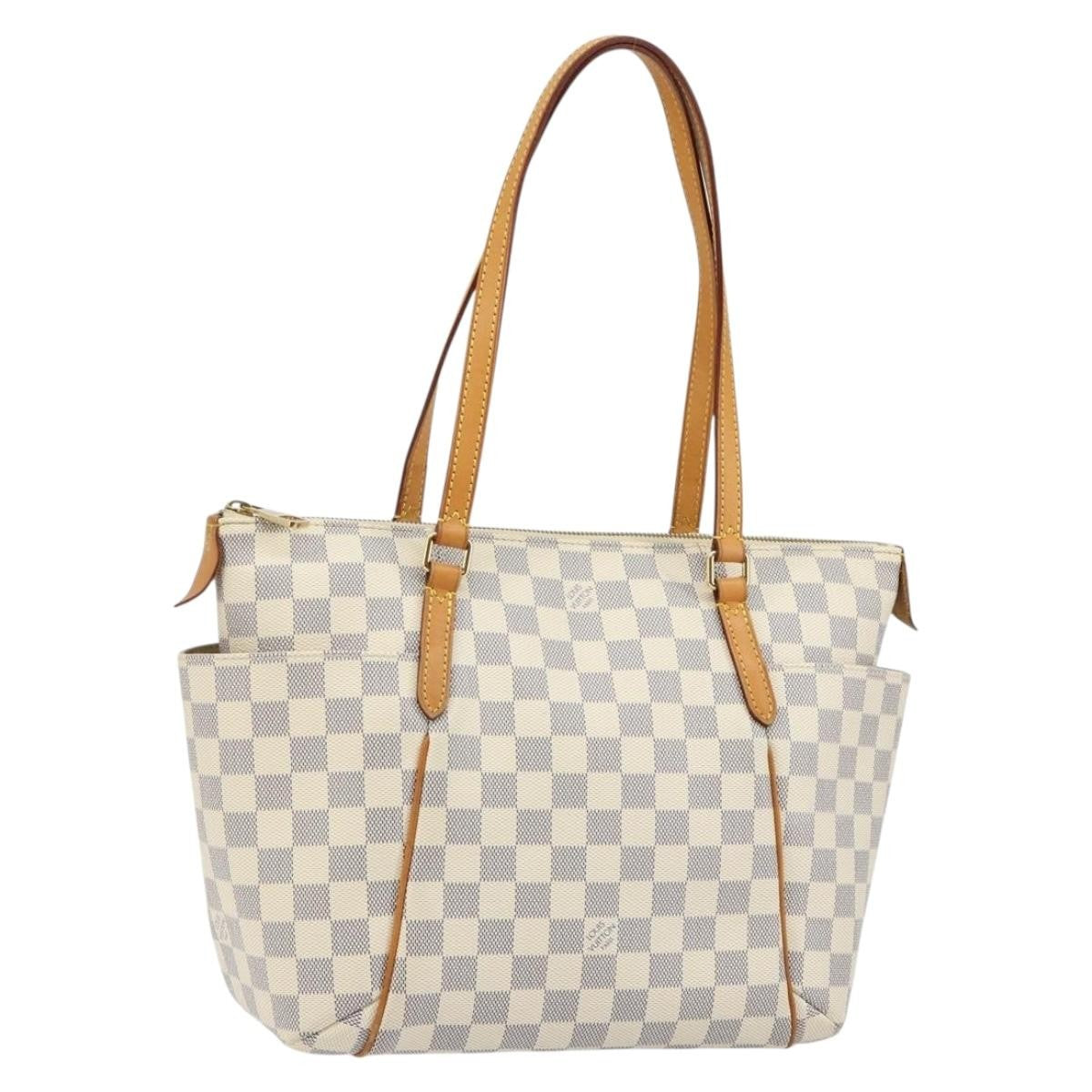 Louis Vuitton Totally Handbag Damier azur, BEIGE, CANVAS, Tote bag