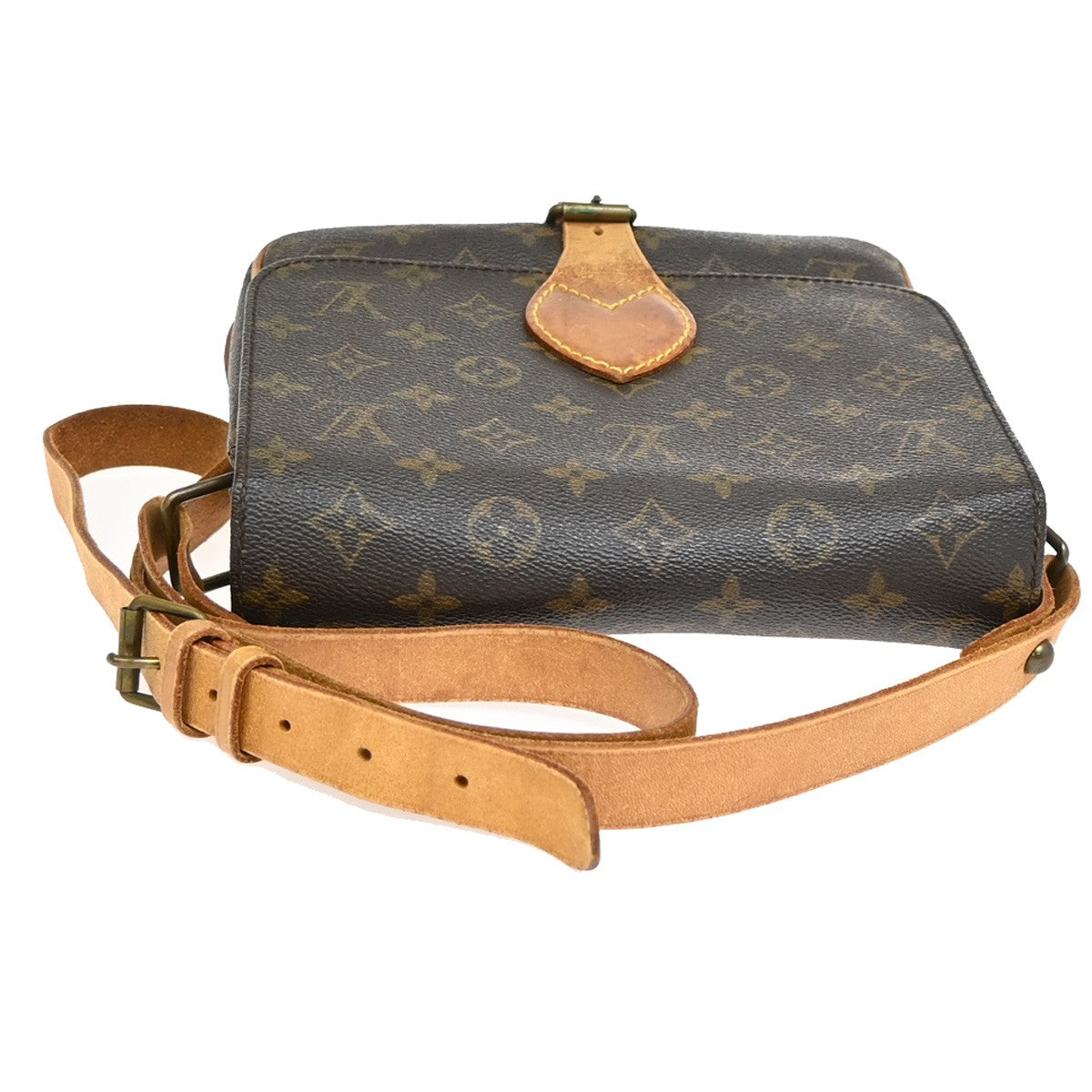 Louis Vuitton Cartouchiere Handbag Monogram Canvas, BROWN, CANVAS, Shoulder bag