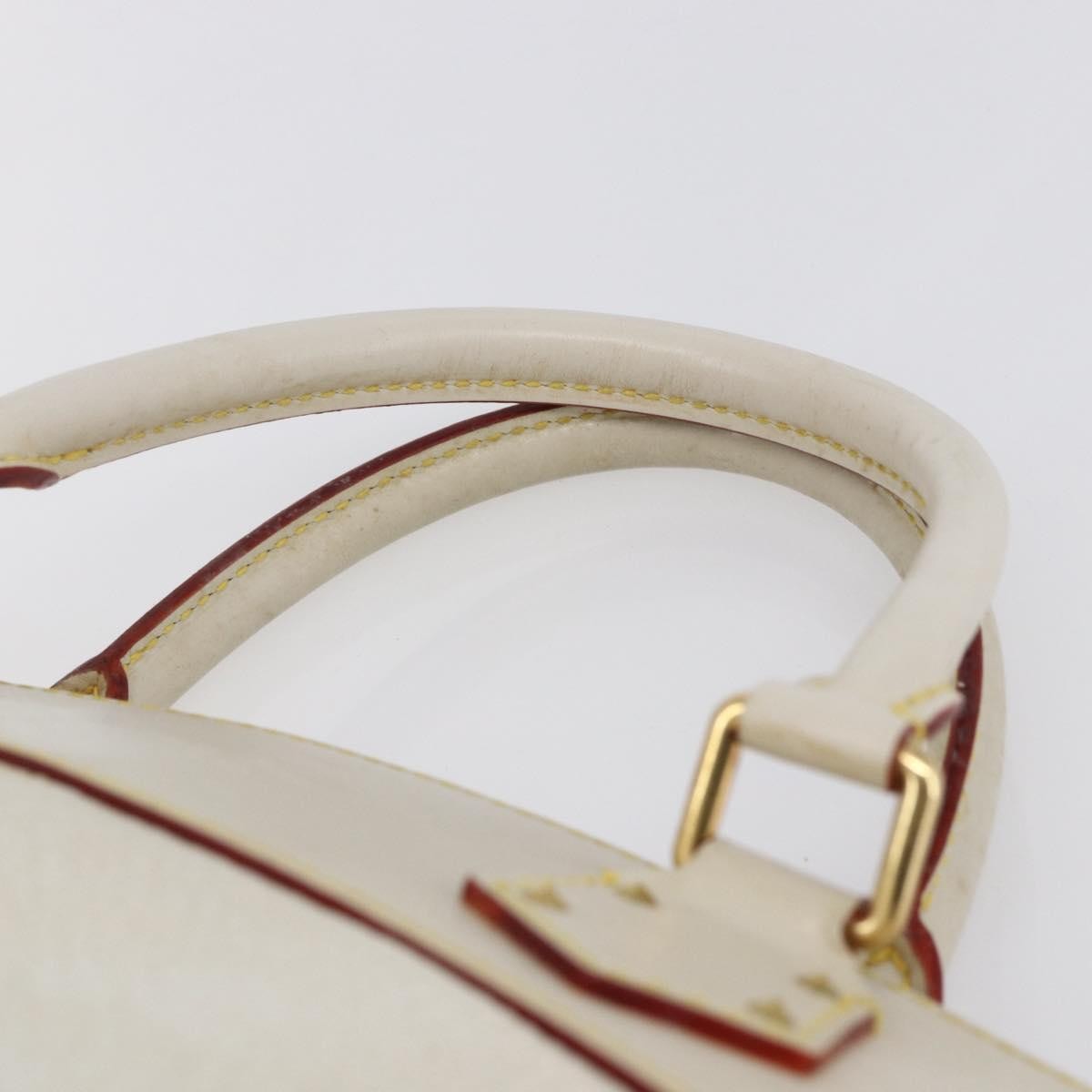 Louis Vuitton Suhali Lockit Handbag Leather, WHITE, LEATHER, Handbag