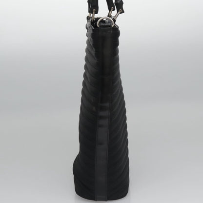 Gucci Vintage Bamboo Handle Bag Nylon, BLACK, CANVAS, Handbag