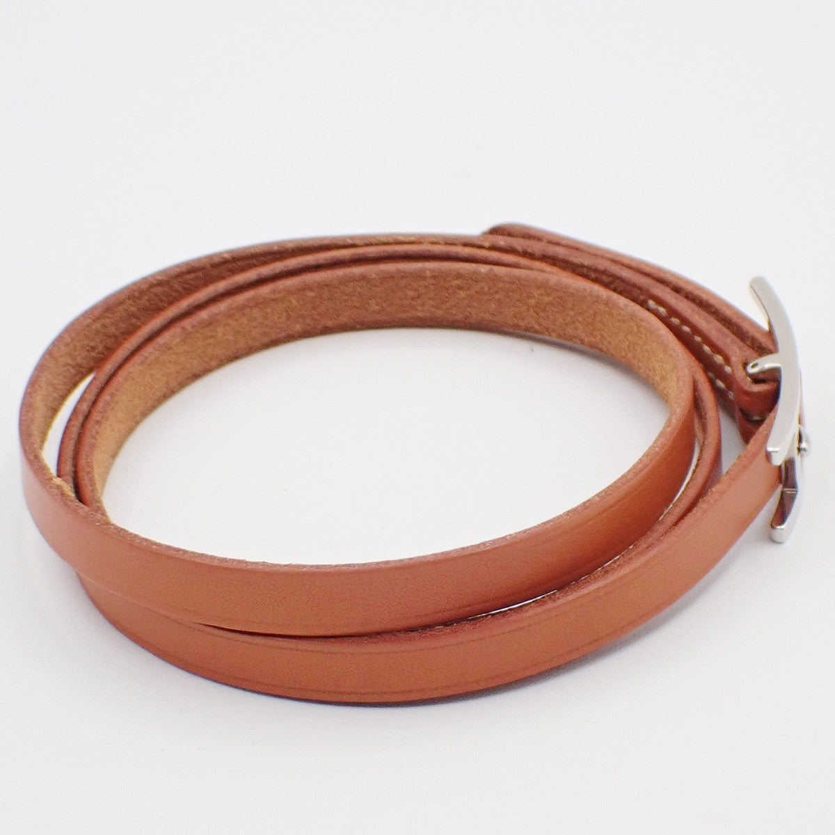 Hermes Hapi 3 Bracelet Leather with Metal, BROWN, LEATHER, Bracelet