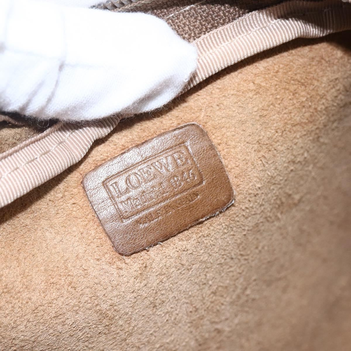 Loewe Anagram Clutch Bag Leather, BEIGE, LEATHER, Clutche & pouche