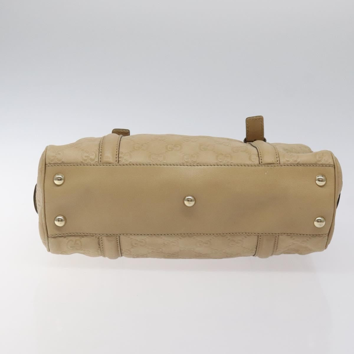 Gucci Vintage Interlocking G Shoulder Bag Leather, BEIGE, LEATHER, Shoulder bag