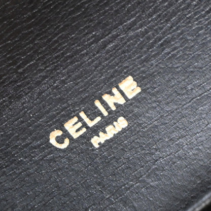 Celine Vintage Shoulder Bag Leather, BLACK, LEATHER, Shoulder bag