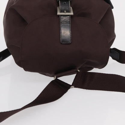 Prada Front Pocket Backpack Tessuto, BROWN, NYLON, Backpack