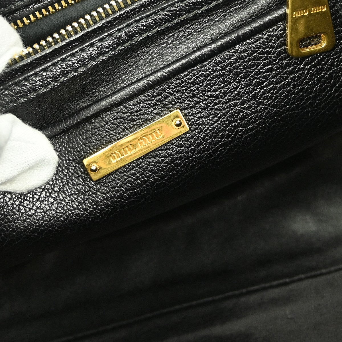 Miu Miu Biker Convertible Tote Denim with Leather, BLUE, DENIM_JEANS, Tote bag