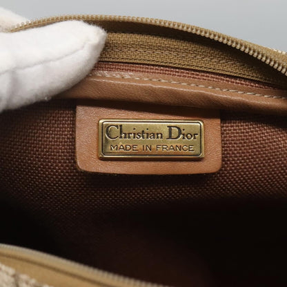 Christian Dior Vintage Honeycomb Shoulder Bag Canvas, BEIGE, CANVAS, Shoulder bag
