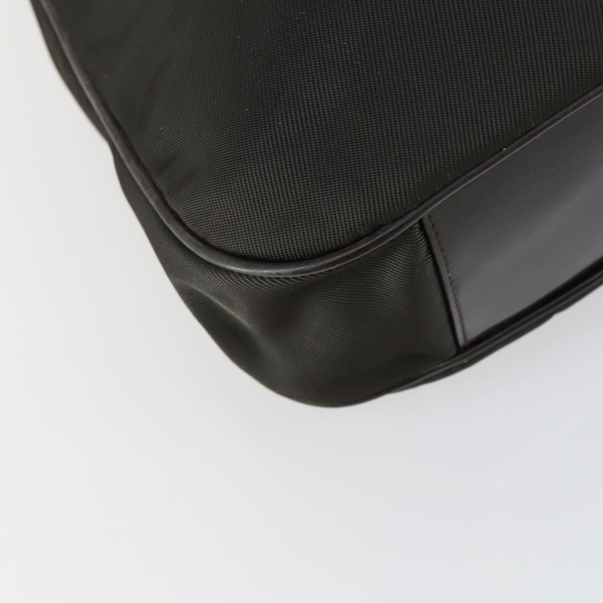 Gucci Vintage Bamboo Handle Bag Nylon, BROWN, NYLON, Handbag