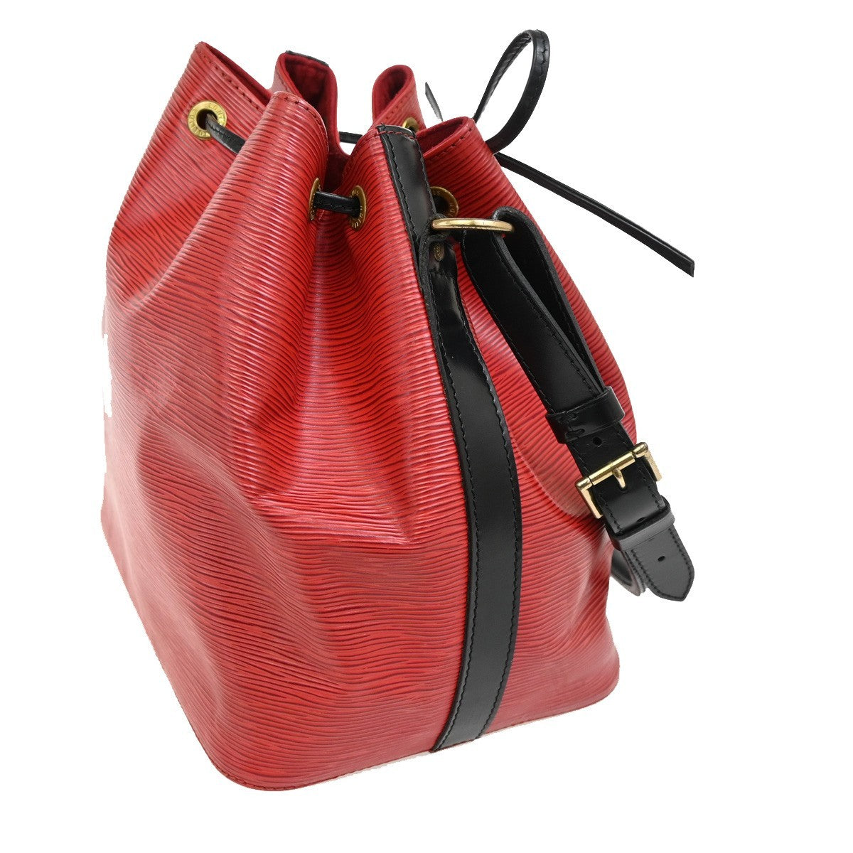 Louis Vuitton Bicolor Petit Noe Handbag Epi Leather, RED, LEATHER, Shoulder bag