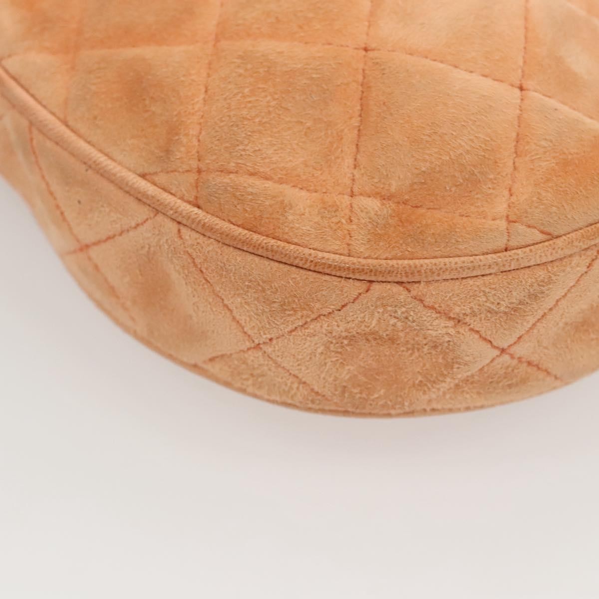 Chanel Coco Charm Wristlet Pouch Multicolor Canvas, ORANGE, SUEDE, Clutche & pouche