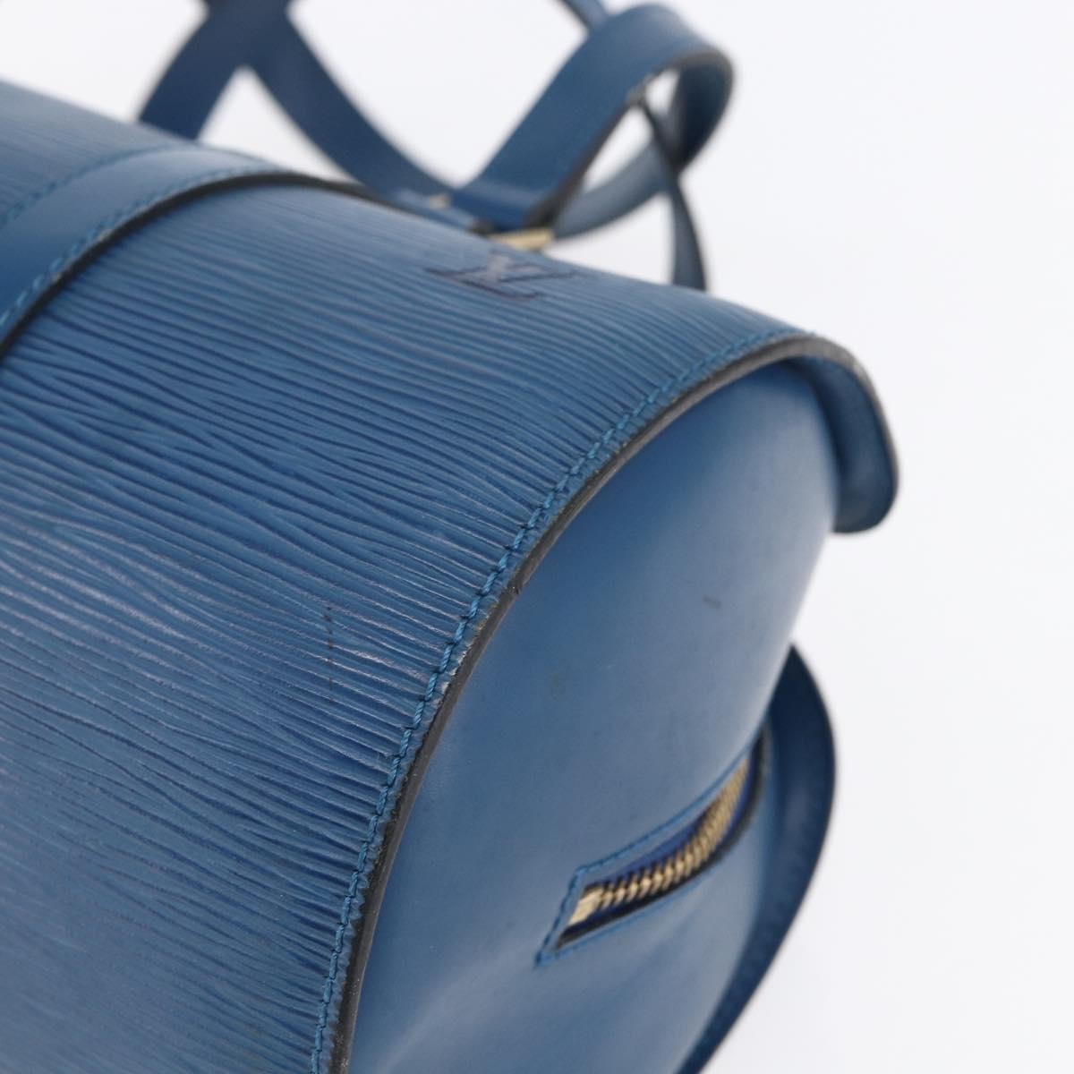 Louis Vuitton Soufflot Handbag Epi Leather, BLUE, LEATHER, Handbag