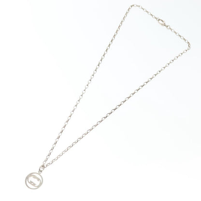 Gucci Engraved Interlocking G Chain Link Pendant Necklace Sterling Silver, SILVER, SILVER, Necklace