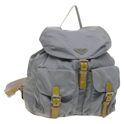 Prada Double Front Pocket Backpack Tessuto, BLUE, NYLON, Backpack