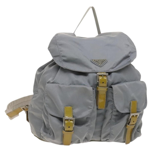 Prada Double Front Pocket Backpack Tessuto, BLUE, NYLON, Backpack