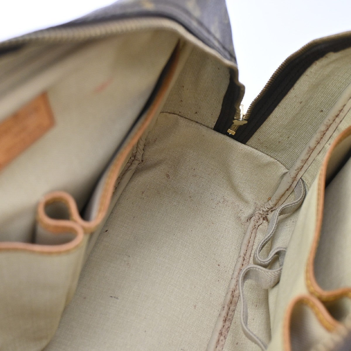 Louis Vuitton Deauville Handbag Monogram Canvas, BROWN, CANVAS, Handbag